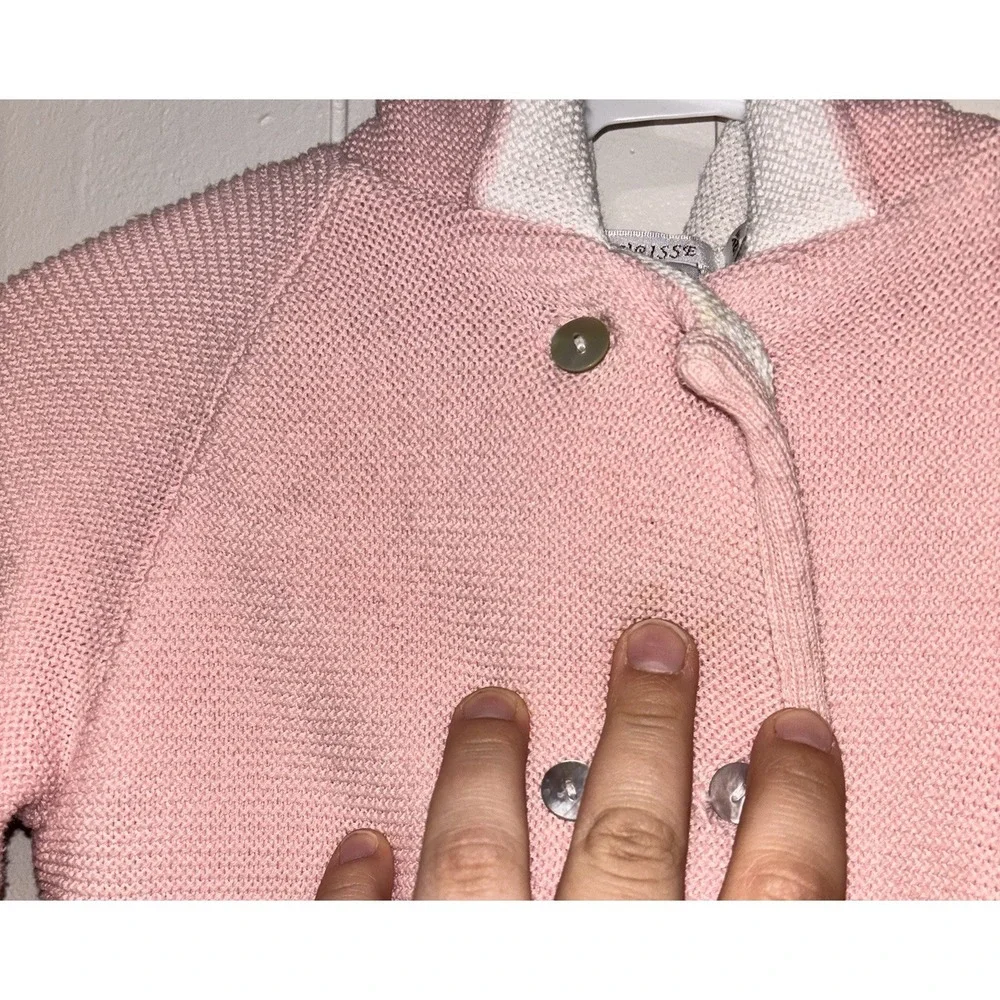 Fleurisse Baby Girl Pink Knit Sweater Heavier Size‎ 12 Months $145 Retail France